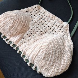 ✨👙Light Pink Knit + Olive Swim Top👙✨